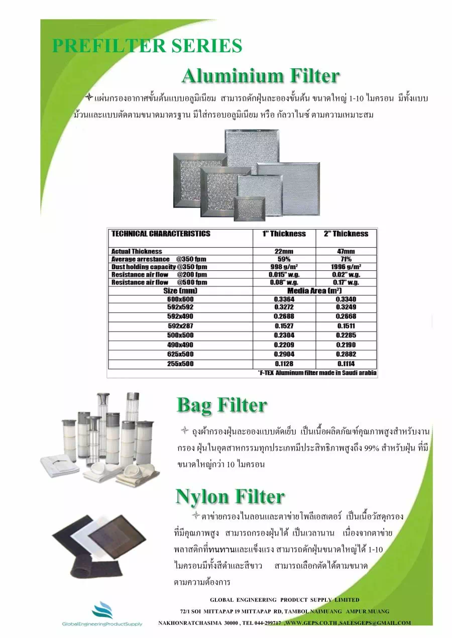 Aluminium Bag and Nylon Filter