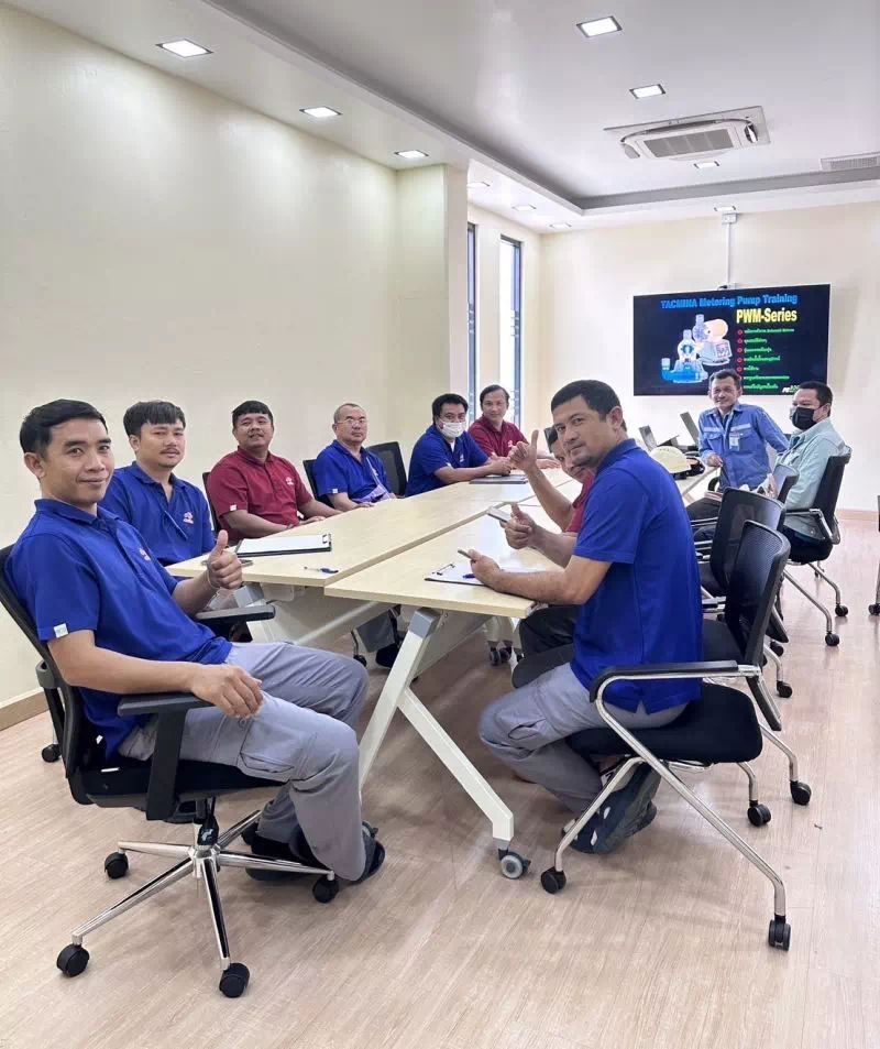 จัดอบรมให้ลูกค้า "การดูแลรักษาปั๊๊มสารเคมีที่ถูกต้อง"