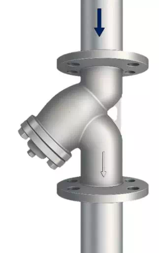 การติดตั้งY- Strainer แนวตั้ง
