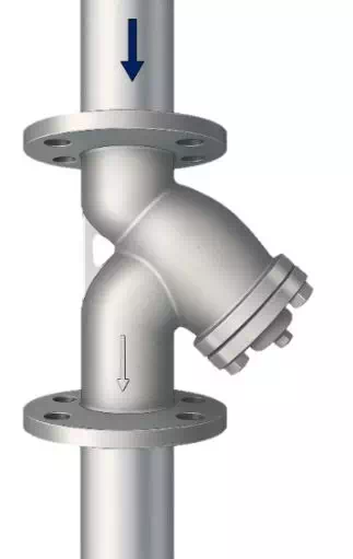 การติดตั้งY- Strainer แนวตั้ง