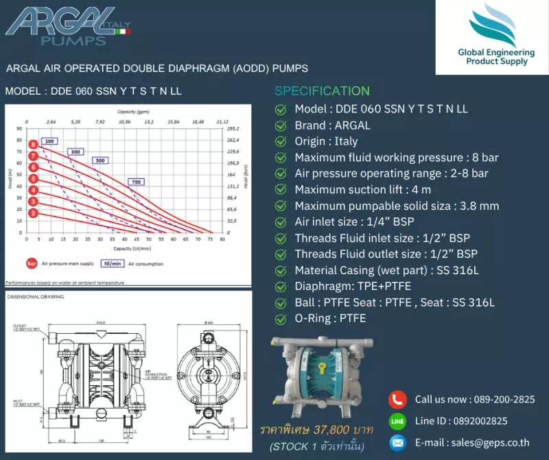 Diaphragm Pump Argal DDE 060